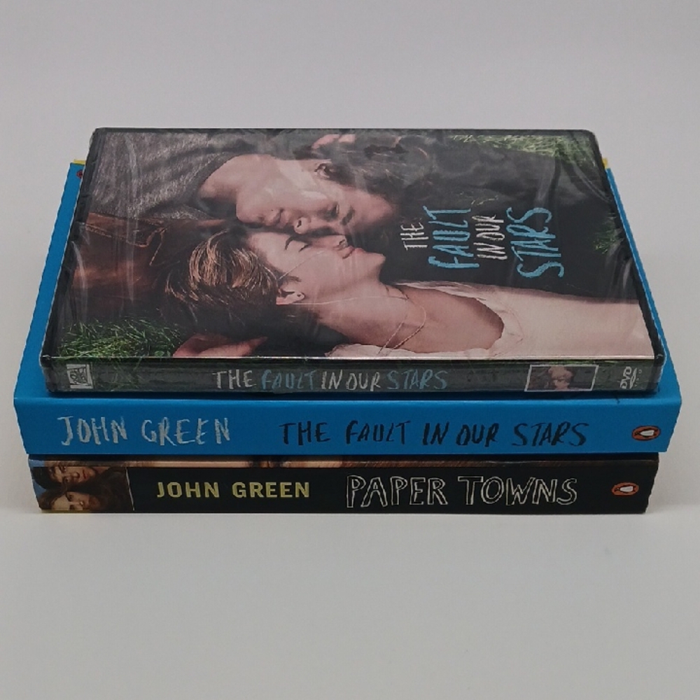 The Fault in Our Stars New In Package DVD and John Green Paperback Books Set